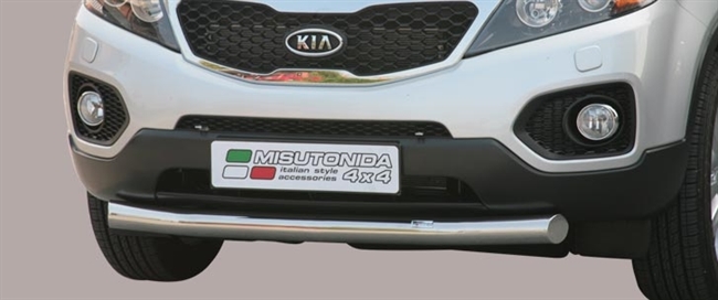 Beskyttelsesbar til forkofanger (slash bar) i rustfri stål - Blank til Kia Sorento årg. 09-12