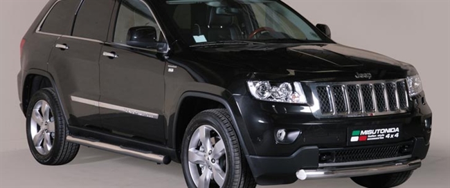 Beskyttelsesbar til forkofanger (slash bar) i rustfri stål - Blank til Jeep Grand Chrokee årg. 11-15