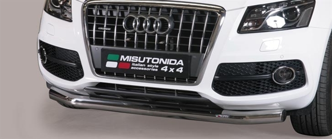 Beskyttelsesbar til forkofanger (Slash Bar) i rustfri stål - Blank til Audi Q5