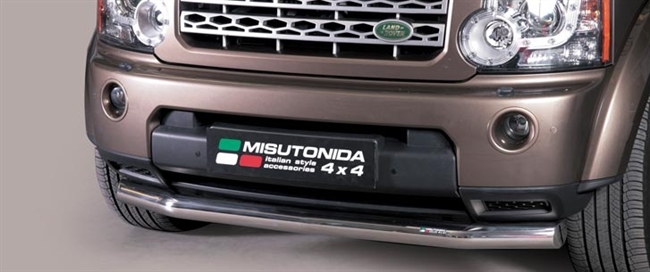 Beskyttelsesbar til forkofanger (slash bar) i rustfri stål - Blank til Land Rover Discovery 4 årg. 12+