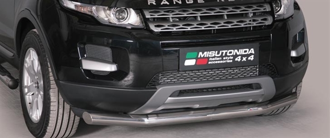 Beskyttelsesbar til forkofanger (slash bar) i rustfri stål - Blank til Land Rover Evoque årg. 11-15