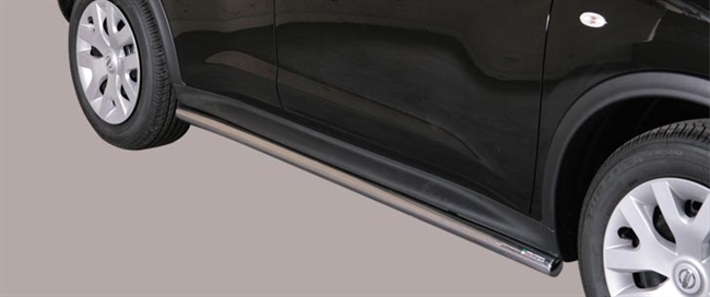 Side bars fra Mach i rustfri stål - Fås i sort og blank til Nissan Juke 4x2 årg. 10-20