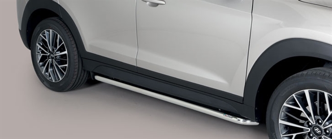 Side bars i rustfri stål - Blank eller sort til Hyundai Tucson årg. 18+