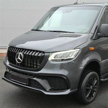 Frontgitter - Grill facelift - Blank sort fra Predator til Mercedes Sprinter GTR Årgang 2018+