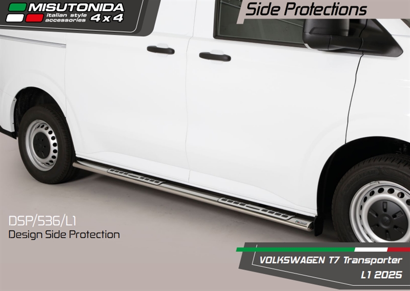 Side bars - Blank i rustfri stål til VW T7 Årgang 2025+