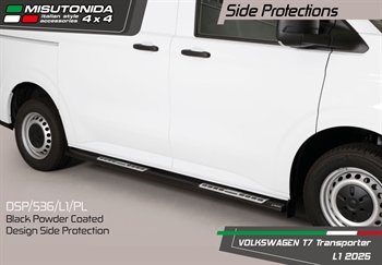 Side bars - Sort i rustfri stål til VW T7 Årgang 2025+