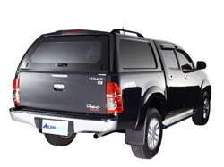 Hardtop fra Aeroklas Commercial u/sideruder UDEN CENTRALLÅS Lakeret i bilen's farve til Toyota Hilux Double Cab Årgang 2005-2015