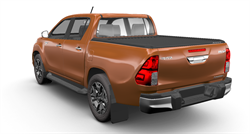 Roll cover EVOe elektrisk/fjernbetjent roll cover i Sort Mountain Top fra RealTruck til Toyota Hilux D/C Årgang 2016+