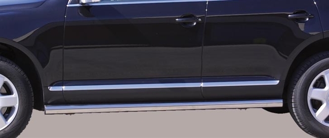 Side bars fra Mach i rustfri stål - Fås i sort og blank til VW Touareg årg. 02+