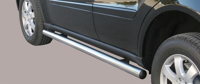 Side bars i rustfri stål - Blank til Mercedes ML årg. 06-12