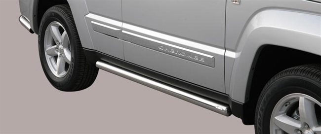  Side bars i rustfri stål - Blank til Jeep Cherokee årg. 08-13