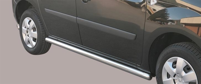 Side bars fra Mach i rustfri stål - Fås i sort og blank til Renault Kangoo årg. 08+