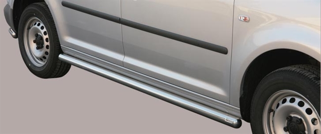 Side bars fra Mach i rustfri stål - Fås i sort og blank til VW Caddy årg. 04-20