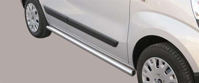 Side bars i rustfri stål - Blank til Citroen Nemo Årgang 2007+