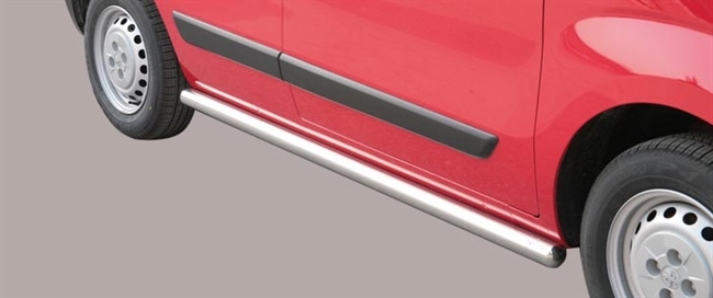 Side bars i rustfri stål - Blank til Peugeot Bipper årg. 08>