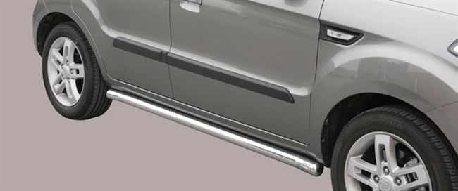  Side bars i rustfri stål - Blank til Kia Soul årg. 09-13