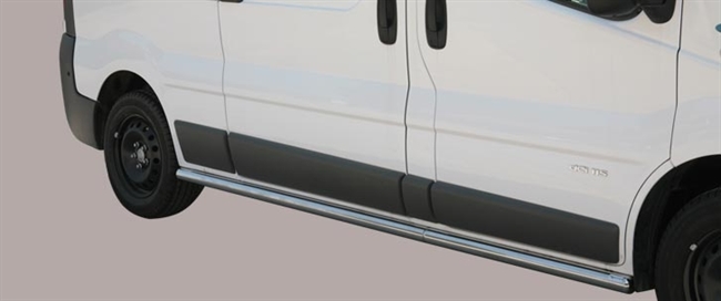Side bars fra Mach i rustfri stål - Fås i sort og blank til Renault Trafic årg. 07-13