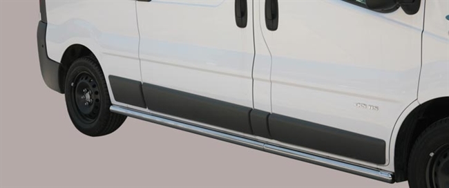 Side bars i rustfri stål - Blank til Renault Trafic årg. 07-13