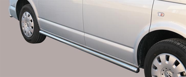 Side bars fra Mach i rustfri stål - Fås i sort og blank til VW T5 årg. 10+
