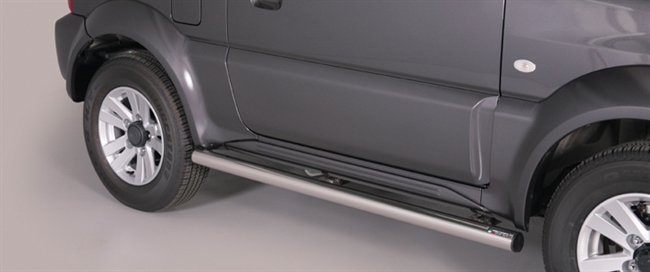 Side bars i rustfri stål - Blank til Suzuki Jimny årg. 12-17