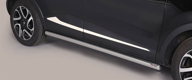 Side bars i rustfri stål - Blank til Renault Captur årg. 13+