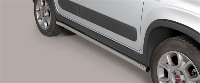 Side bars i rustfri stål - Blank til Fiat Panda 4x4 årg. 13>