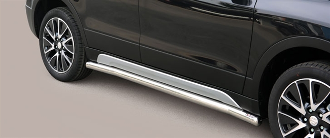 Side bars fra Mach i rustfri stål - Fås i sort og blank til Suzuki SX4 S-Cross(Inkl. Hybrid) årg. 13+