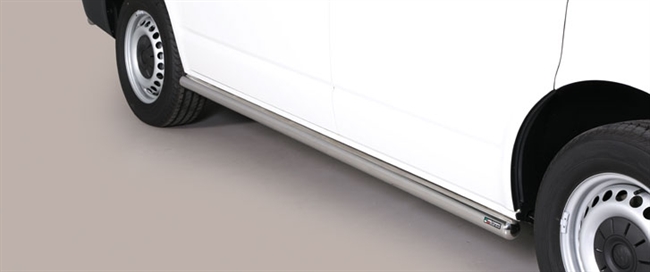 Side bars fra Mach i rustfri stål - Fås i sort og blank til VW T6 kort model årg. 15+