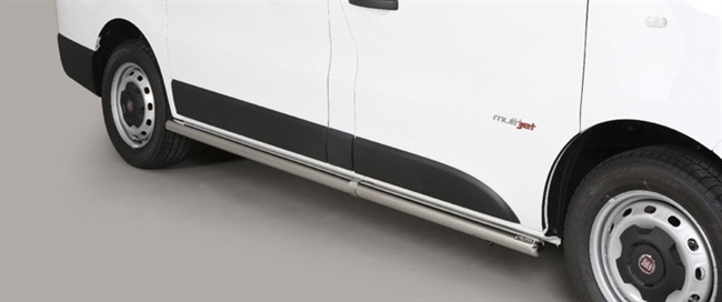 Side bars i rustfri stål - Blank til Fiat Talento kort model årg. 16>