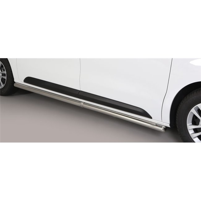 Side bars fra Mach i rustfri stål - Fås i sort og blank til Peugeot Traveller lang model årg. 16+ 