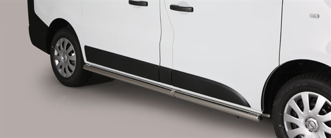 Side bars fra Mach i rustfri stål - Fås i sort og blank til Nissan NV 300 (kort model) årg. 17+
