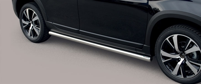 Side bars fra Mach i rustfri stål - Fås i sort og blank til Peugeot 2008 årg. 16+