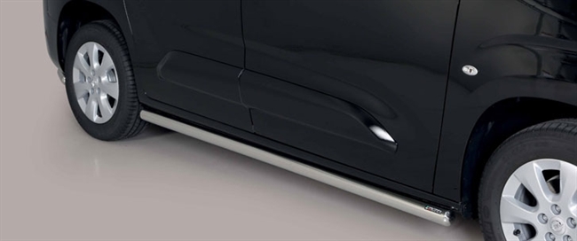 Side bars fra Mach i rustfri stål - Fås i sort og blank til Opel Combo L1 årg. 18+