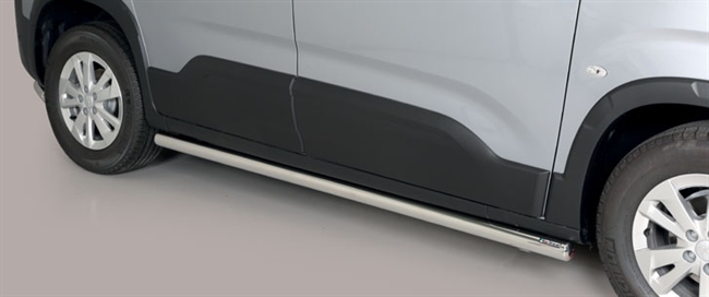 Side bars fra Mach i rustfri stål - Fås i sort og blank til Peugeot Rifter MWB årg. 18+