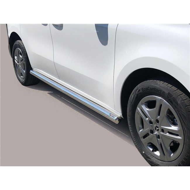 Side bars i rustfri stål - Blank til Mercedes Citan kort model årg. 22+ 