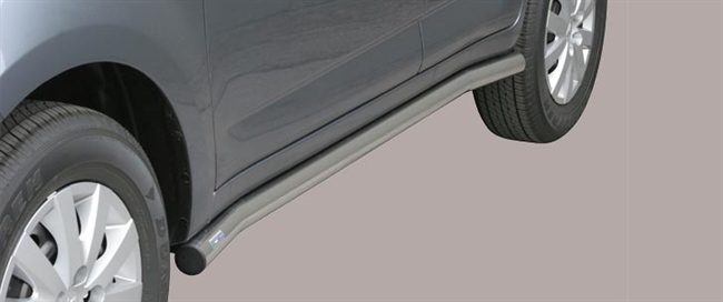 Side bars fra Mach i rustfri stål - Fås i sort og blank til Mitsubishi Pajero Pinin kort model årg. 00-07