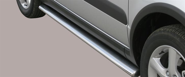 Side bars ovale fra Mach i rustfri stål - Fås i sort og blank til Suzuki SX4 årg. 06-09