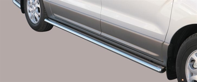 Side bars oval i rustfri stål - Blank til Hyndai H1