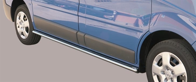 Side bars oval fra Mach i rustfri stål - Fås i sort og blank til Opel Vivaro årg. 08-13