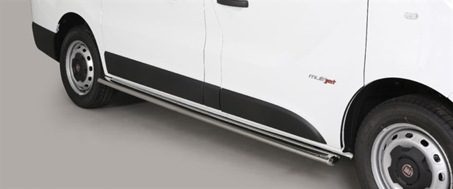 Side bars fra Mach i rustfri stål - Fås i sort og blank til Fiat Talento kort model årg. 16>