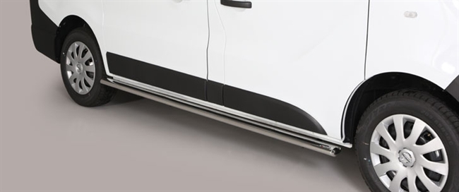 Side bars oval fra Mach i rustfri stål - Fås i sort og blank til Nissan NV 300 (kort model) årg. 17+