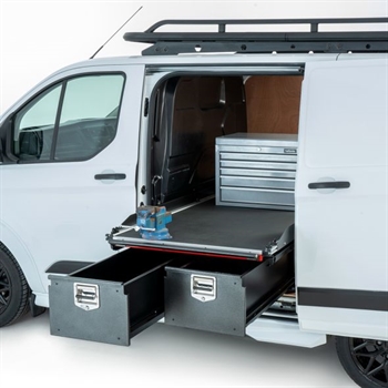 Ladskuffe (Sliding tray) Twin drawer system fra ProTop til Ford Transit Custom Årgang 2012-2023