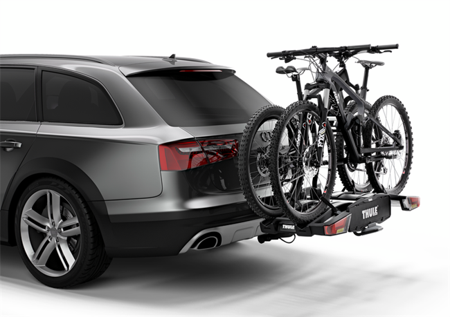 Thule EasyFold XT cykelplatform til 2 cykler til anhængertræk holder i sort/aluminium